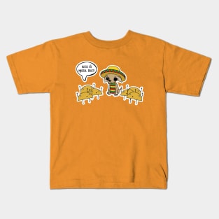 Funny Tacos Worshipping Mexican Chihuahua Kids T-Shirt